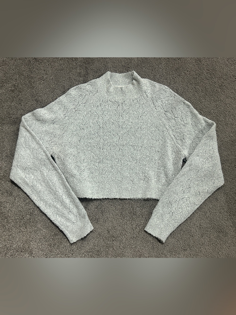 Ardene Light Gray Cropped Sweater